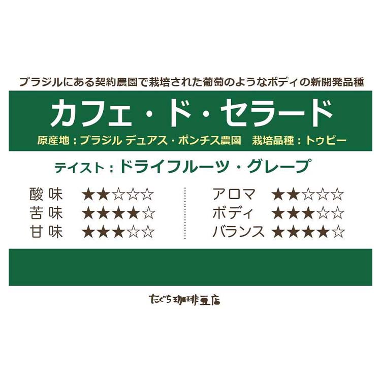 【ここでしか買えない!】ブラジルの希少なコーヒー豆250g